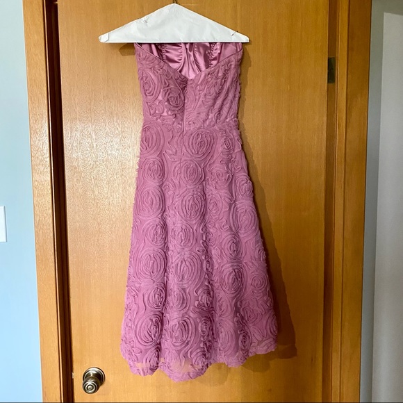 Le Chateau Strapless Rosette Formal Dress - Picture 5 of 10